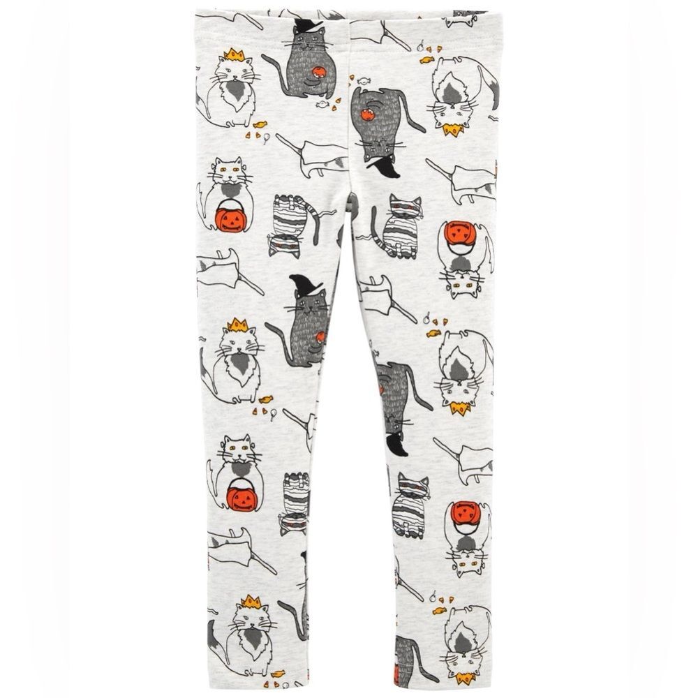 OshKosh B’Gosh Girls Halloween Print Pattern Pull-On Leggings. 18 Months.